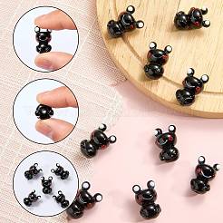 10 pièce de perles de lampe bosselées faites à la main&nbsp;LAMP-SZ0001-66B