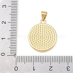 Плоские круглые подвески из натуральной белой ракушки&nbsp;KK-F919-42C-G