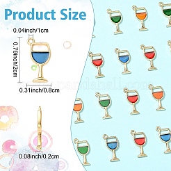 20шт 4 цвета сплава эмалевые подвески&nbsp;ENAM-YW0006-15