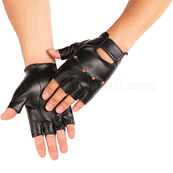 Halbfingerhandschuhe aus PU-Leder&nbsp;AJEW-WH20141-25