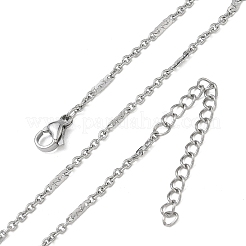 10 Stück gemischte Halskette aus 2 mm Edelstahl 304&nbsp;NJEW-G203-06P
