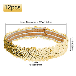 12шт. повязки на голову из пряжи и резинки OHAR-GF0001-10D