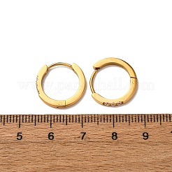 Серьги-кольца из нержавеющей стали 304 с прозрачным кубическим цирконием&nbsp;EJEW-D331-18C-G