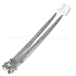 12 Stück 1.8 mm 304 Edelstahl strukturierte gedrehte Kette Halskette für Damen und Herren&nbsp;NJEW-H093-20P-03