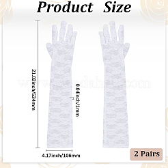 Lange Spitzenhandschuhe aus Polyester&nbsp;AJEW-WH20011-95A