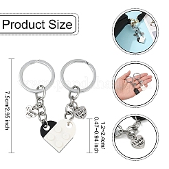 Парный брелок в виде сердца из смолы&nbsp;KEYC-YW00181-01