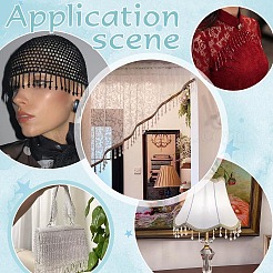 2 ярд стеклянных бисера с кисточками&nbsp;OCOR-PH0006-83A