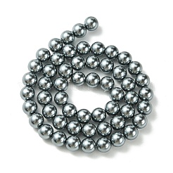 Круглые бусины из экологически чистого окрашенного стекла с жемчугом&nbsp;HY-A002-8mm-RB077