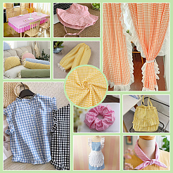 Хлопчатобумажная ткань с рисунком тартан&nbsp;DIY-WH0591-273A