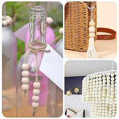 200 шт. 2 стиля необработанных деревянных бусин&nbsp;WOOD-TA0002-81