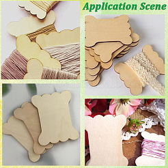 60 шт. 3 стиля необработанных деревянных вырезов для поделок&nbsp;DIY-SC0031-11B