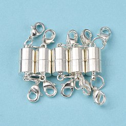真鍮製マグネットクラスプ  カニカン付き  コラム  銀  17x7mm&nbsp;KK-E758-29S