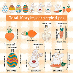 Подвески из сплава эмали 40шт 10 стиля ENAM-SC0004-75