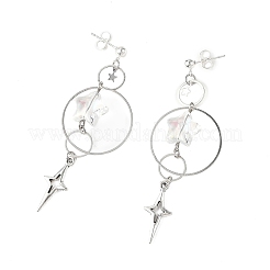 Pendientes colgantes de vidrio y latón&nbsp;EJEW-TA00822