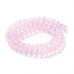 Запекание окрашенные прозрачные стеклянные бусины нити DGLA-A034-J8MM-D09