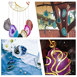 Кабошоны из натурального необработанного агата&nbsp;G-OC0001-52