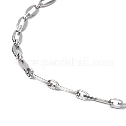 Collier à maillons ovales en acier inoxydable 304 anti-ternissement pour hommes et femmes&nbsp;NJEW-P272-01P
