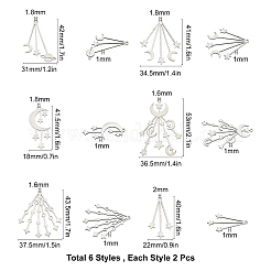 12 шт. 6 подвески из нержавеющей стали 201 STAS-SC0003-02