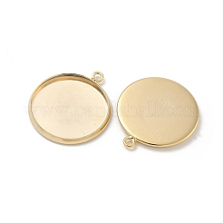 Плоские круглые сеттинги кабошон латунь подвесные&nbsp;KK-K414-14G-G