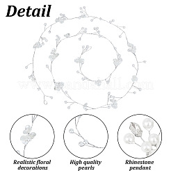 1шт свадебный ободок с цветочным жемчугом для невесты OHAR-GO0001-07