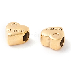 День матери ионное покрытие (IP) 304 нержавеющая сталь европейские бусины STAS-M298-10G