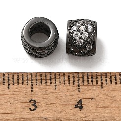 Колонна с ромбами латунные микропаве кубические цирконии европейские бусины KK-C072-18B