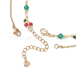 Подвеска из латуни с эмалью и красной вишней&nbsp;NJEW-JN05763