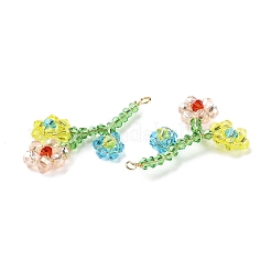 Подвески из стеклянных бусин&nbsp;GLAA-C028-05B