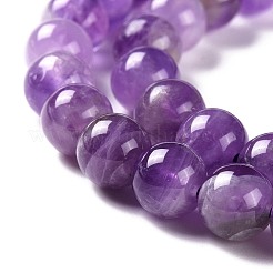天然シェブロン アメジスト ビーズ 連売り  AB級  ラウンド  7.5mm  穴：1mm  約50個/連  14.5~15（37.5-38センチメートル）&nbsp;G-S030-7.5mm