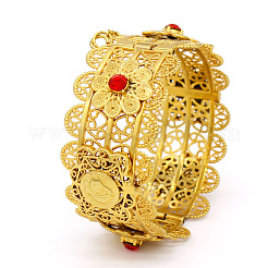 Женские браслеты из цинкового сплава со стразами в цветочном стиле в ближневосточном стиле&nbsp;FS-WG821E4-01