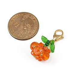 2 шт. подвеска в виде стеклянных бусин из тыквы на тему Хэллоуина HJEW-MZ00283