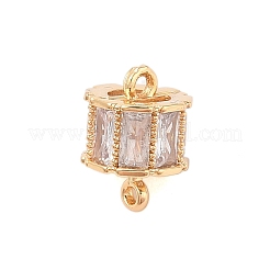 Латунные подвески-коннекторы с прозрачным стеклом&nbsp;KK-B100-023G