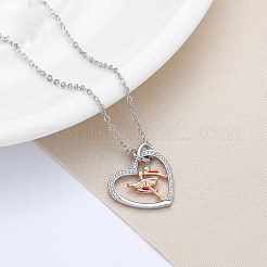 Ожерелья с подвесками из латуни с прозрачным кубическим цирконием&nbsp;FS-WGB309C-01