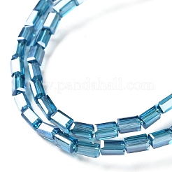 Fili di perle di vetro trasparenti galvanizzate&nbsp;EGLA-H106-01A-PL04