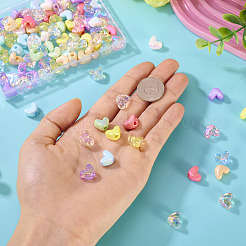 112 шт. 14 стиля УФ-покрытие прозрачные и непрозрачные акриловые бусины&nbsp;MACR-TA0002-32