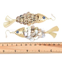 Сплав болтающиеся серьги&nbsp;EJEW-D349-01G