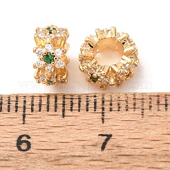 Zwischenperlen aus Messing mit Zirkonia-Pavé&nbsp;LS-KK-F942-25G-02