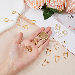 12 шт. 6 стиля серьги-гвоздики из нержавеющей стали и латуни и хирургической нержавеющей стали 316 EJEW-FI0002-79