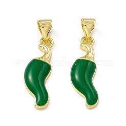 Настоящие позолоченные подвески из латуни с покрытием из 18-каратной эмали&nbsp;ZIRC-I061-08G
