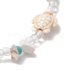 Браслеты из синтетической бирюзы и магнезита&nbsp;BJEW-JB11671