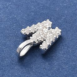 925 серебро с подвесками из кубического циркония. STER-Q004-01W-S