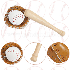 Комплект из бейсбольных перчаток из искусственной кожи DJEW-CL0001-01