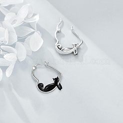 Серьги-кольца из цинкового сплава с эмалью&nbsp;FS-WGF523B-01