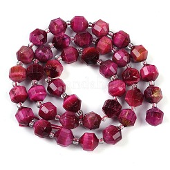 Окрашенные естественно тигровый глаз бисер пряди G-O201B-111F