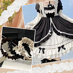 Отделка из полиэстера с оборками&nbsp;DIY-WH0430-116B