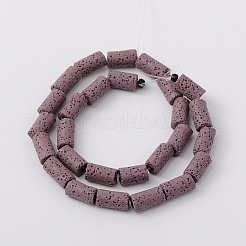 Fili di perle di roccia lavica sintetica&nbsp;G-N0118-16