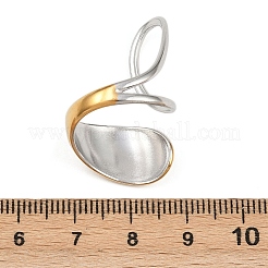 Anillos de puño ajustables de acero inoxidable 304 para mujer&nbsp;LS-RJEW-B135-01GP-04