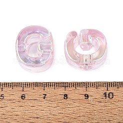 Cuentas europeas de acrílico transparente chapado en uv&nbsp;OACR-M027-02G-01
