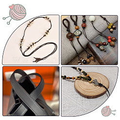 1 рулон круглых вощеных полиэфирных шнуров&nbsp;YC-PH0002-44A