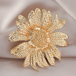 Элегантное кольцо из сплава с подсолнухом и винтажным французским нерегулярным геометрическим узором ZD8347